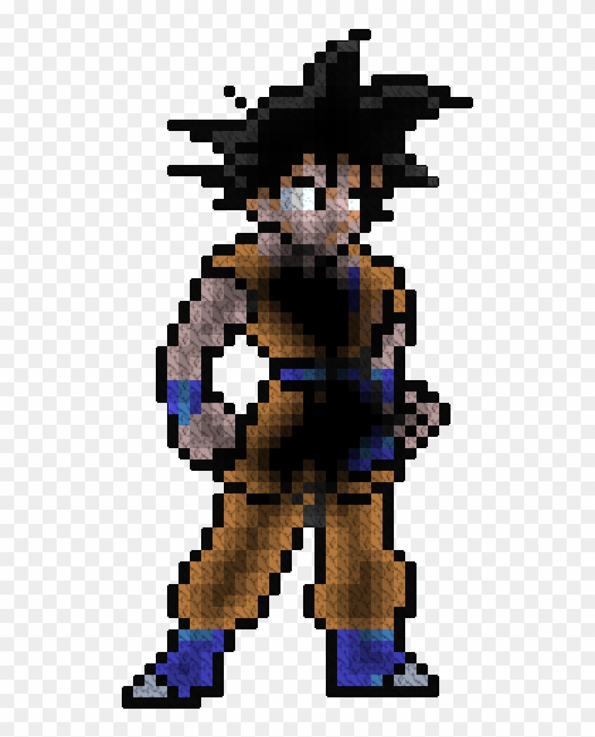 Goku Pixel Art Terraria - Super Saiyan God Goku Pixel Art, HD Png Download  - 497x961(#82328) - PngFind
