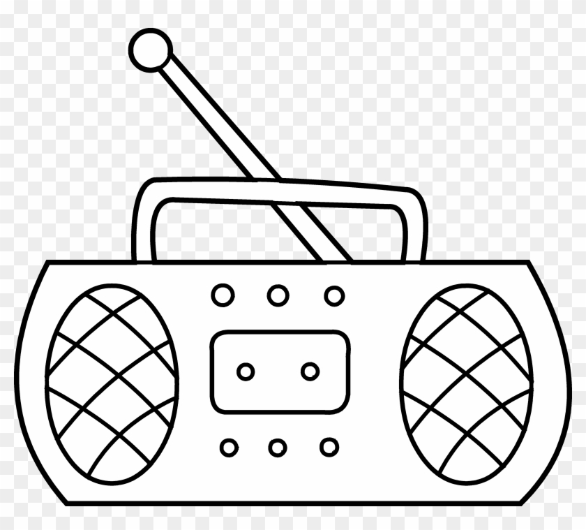 radio clip art black and white