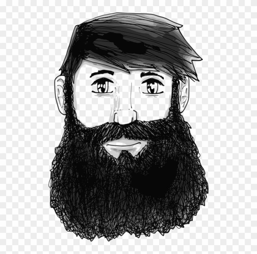 Beard Man Moustache Drawing Cartoon - Man With Beard Clip Art, HD Png  Download - 524x749(#87324) - PngFind