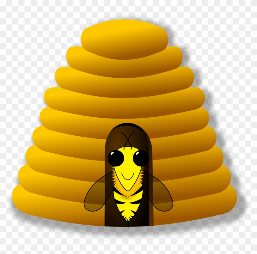 Beehive Cartoon Transparent - Download this free vector about isolated