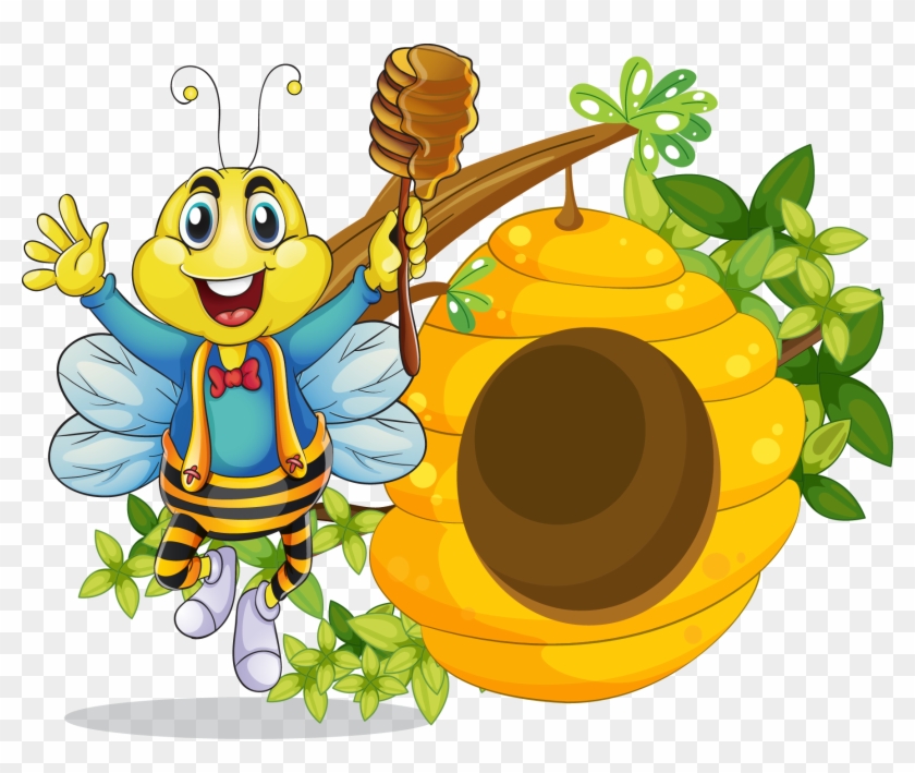 Beehive Cartoon Clip Art - Bee Cartoon Png, Transparent Png -  1773x1414(#89682) - PngFind