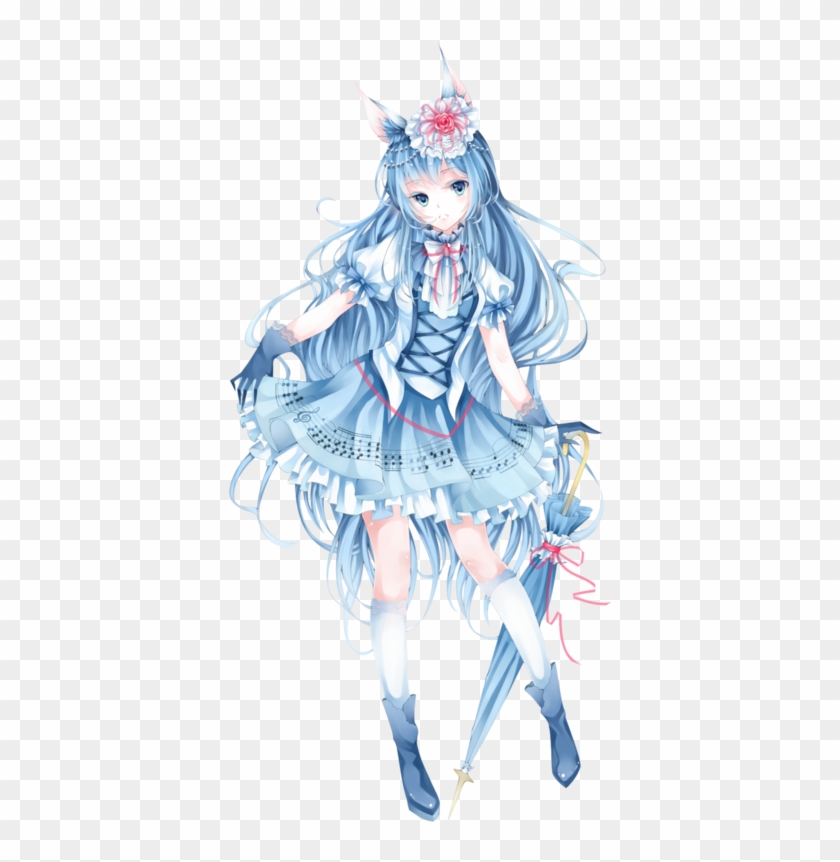 Anime, Png, And Girl Image - Blue Lolita Anime, Transparent Png -  500x793(#800049) - PngFind