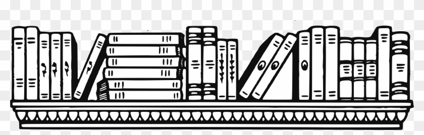 28 Collection Of Book Shelf Black And White Clipart Books On A Shelf Clipart Black And White Hd Png Download 2400x654 809056 Pngfind