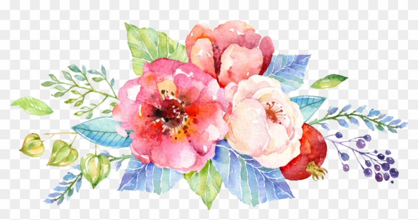 Free Png Download Watercolor Flower Background Design - Peony Watercolor Painting For Invitation, Transparent Png - 850X407(#826170) - Pngfind