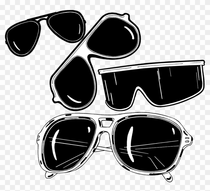 Sunglass Clipart Black And White - Sunglasses Illustration, HD Png ...