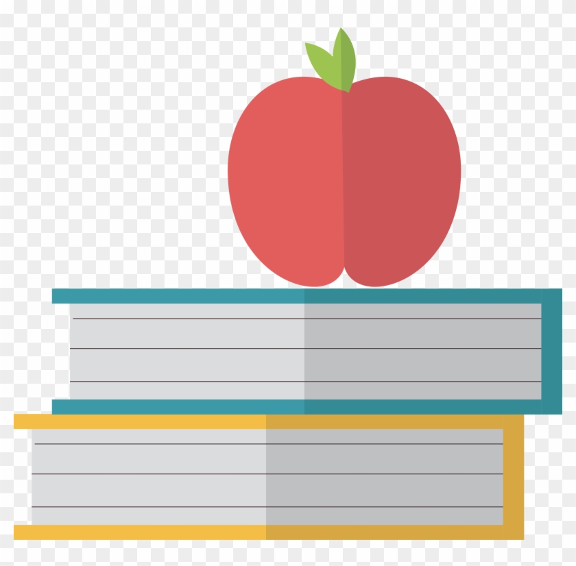 Books With Apple Png - Books And Apple Vector, Transparent Png ...