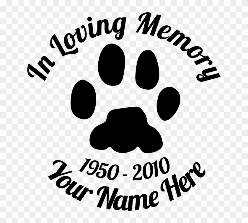 Download In Loving Memory Animal Paw Print Sticker Illustration Hd Png Download 657x676 855786 Pngfind