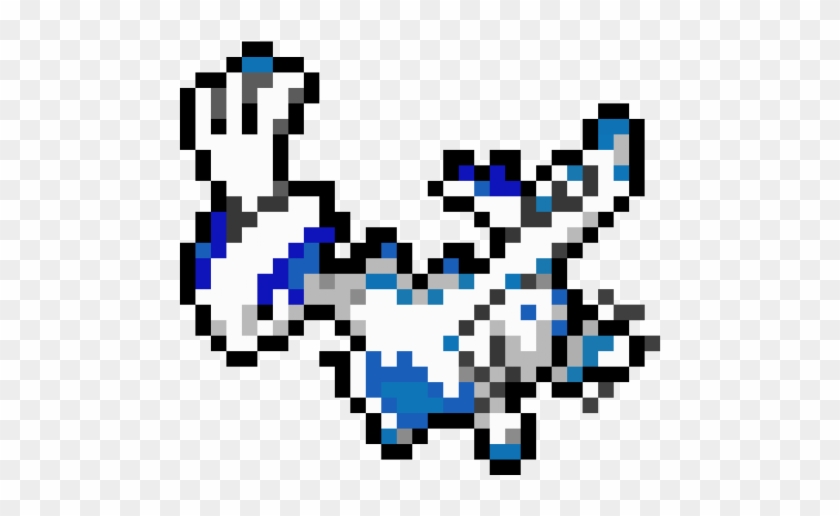 Pixel Clipart Lugia - Shiny Lugia Pixel Art, HD Png Download - 640x480