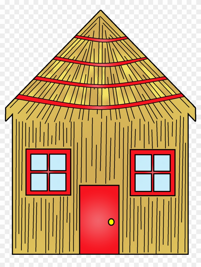 Straw Clipart Cute - Three Little Pig Straw House, HD Png Download