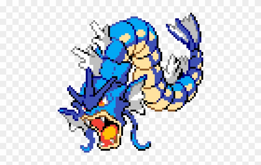 Gyarados - Gyarados Pixel Art, HD Png Download - 1200x1200(#874777