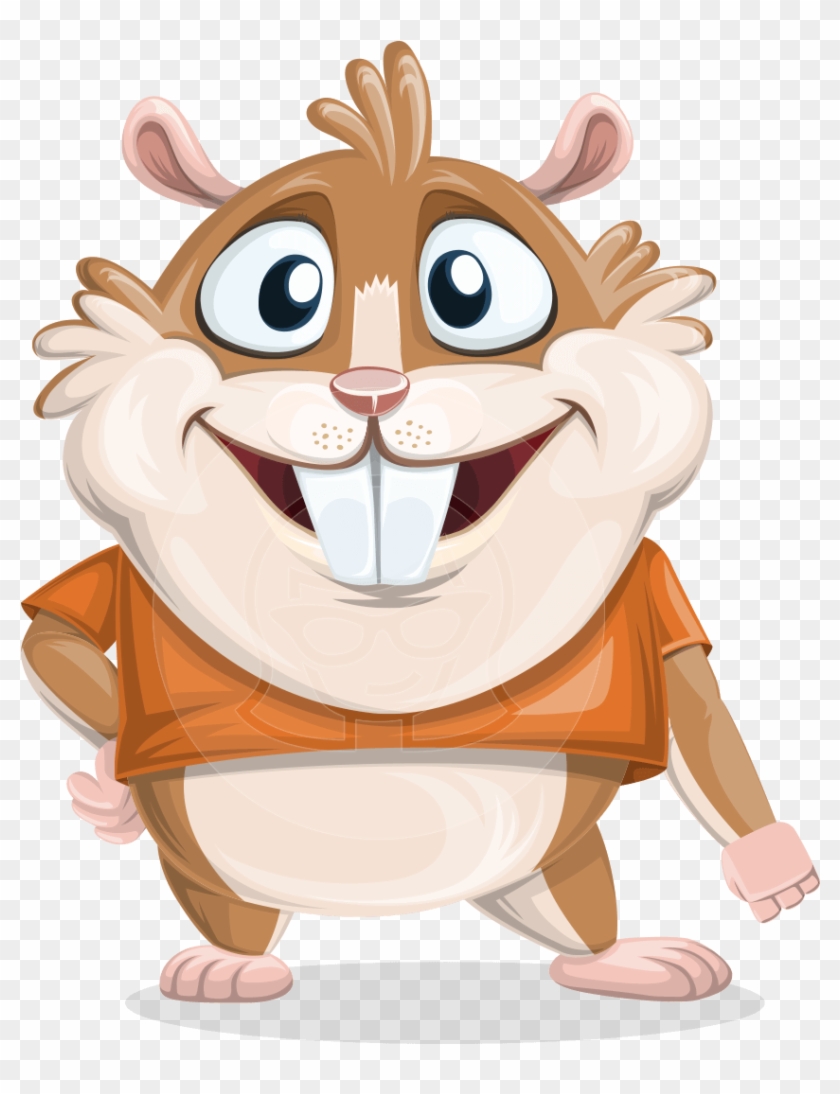 Hamster Cartoon Vector Character Aka Bean Mcround - Smile Animal Cartoon,  HD Png Download - 957x1060(#878117) - PngFind