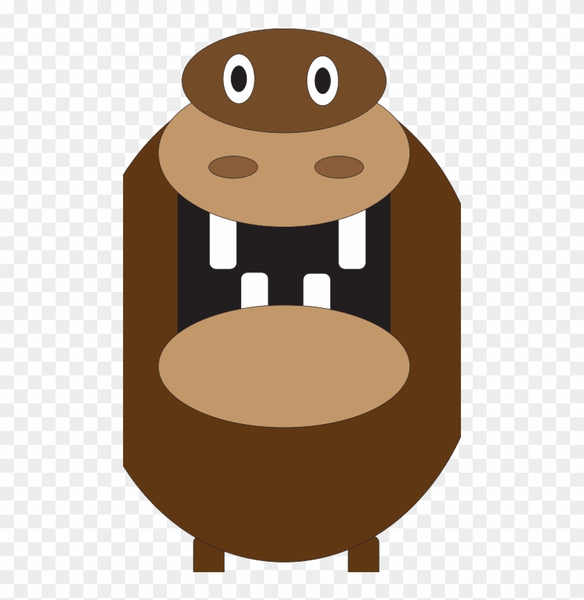 Hippo Mouth Open Cartoon, HD Png Download - 486x800(#884485) - PngFind