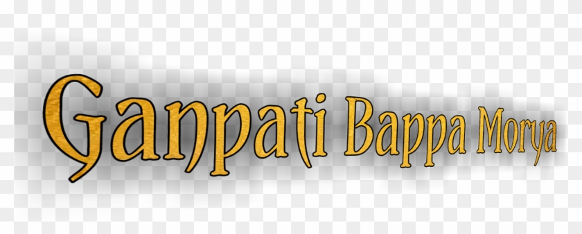Ganpati Bappa Morya Text Png Calligraphy Transparent Png 1600x900 893129 Pngfind