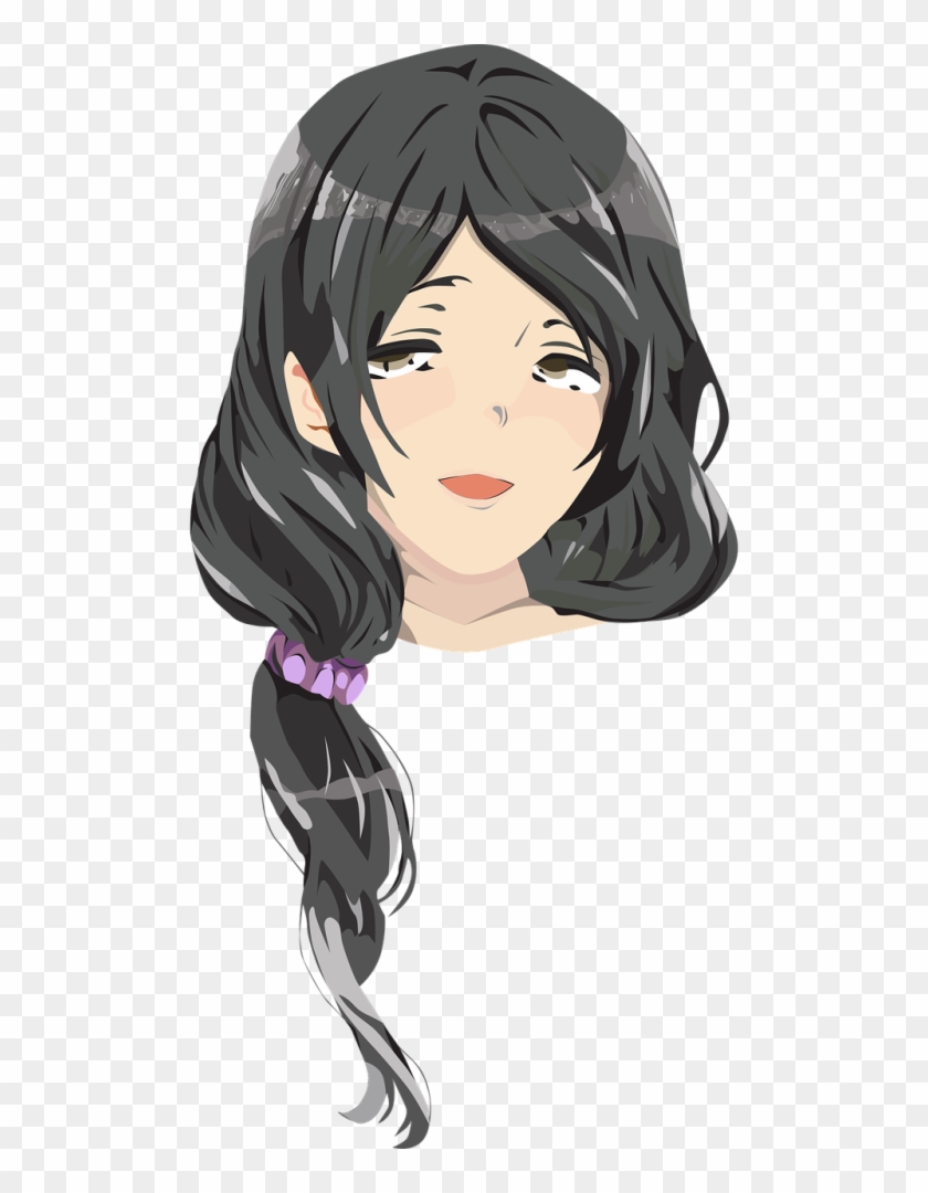 clipart lady black hair