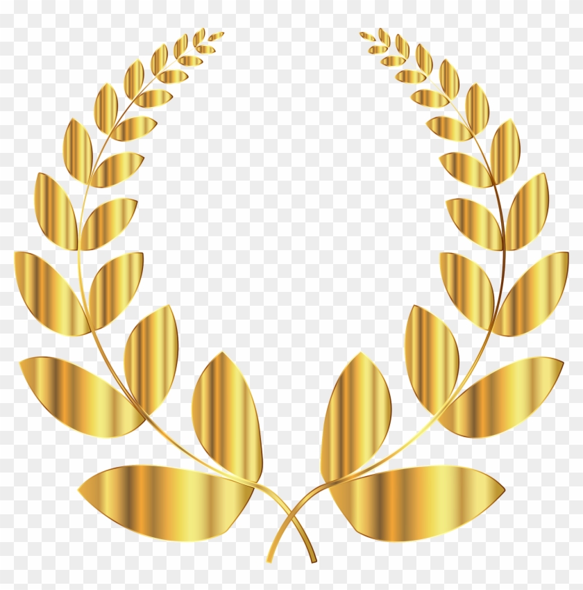 Big Image - Gold Laurel Wreath Transparent, HD Png Download - 2056x1982 ...