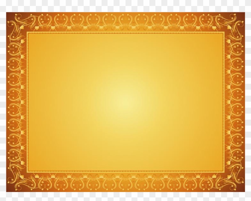 Gold Certificate Background Png - Gold Certificate With Border Simple,  Transparent Png - 1650x1275(#92398) - PngFind