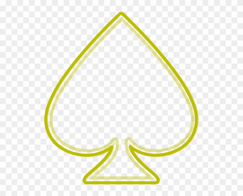 Small - Ace Of Spades Outline, HD Png Download - 534x598(#97427) - PngFind