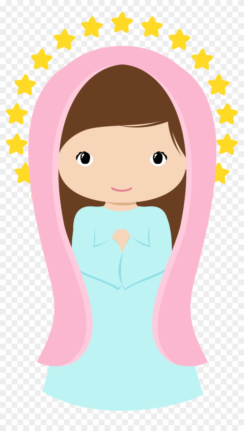 Clipart De Virgencitas Please - Virgen Maria Dibujo Animado, HD Png  Download - 933x1600(#900680) - PngFind