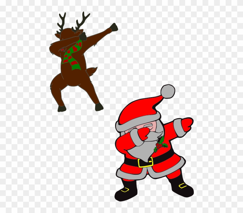 Holidays, Personal Use, Dabbing Santa And Rudolph, - Santa Claus Dab Gif  With Transparent Background, HD Png Download - 500x659(#910168) - PngFind