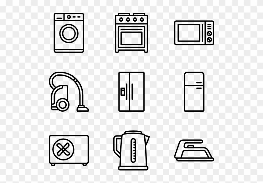 Home Appliance Set Home Appliances Icons Png, Transparent Png