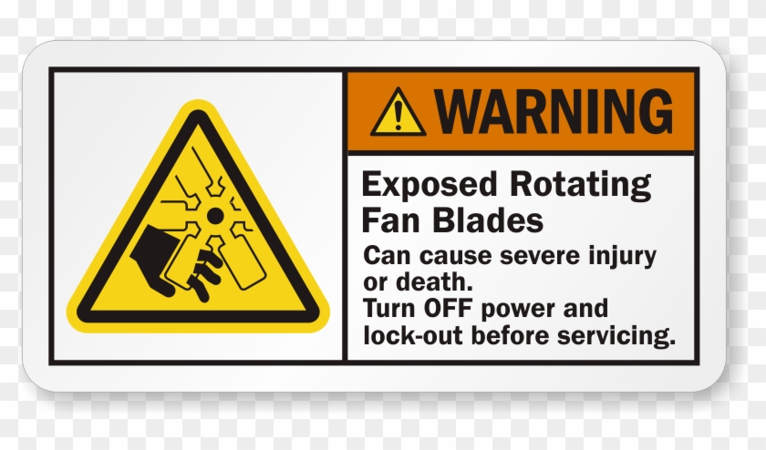 Find hd Zoom - Buy - Rotating Fan Blade Warning, HD Png Download. 