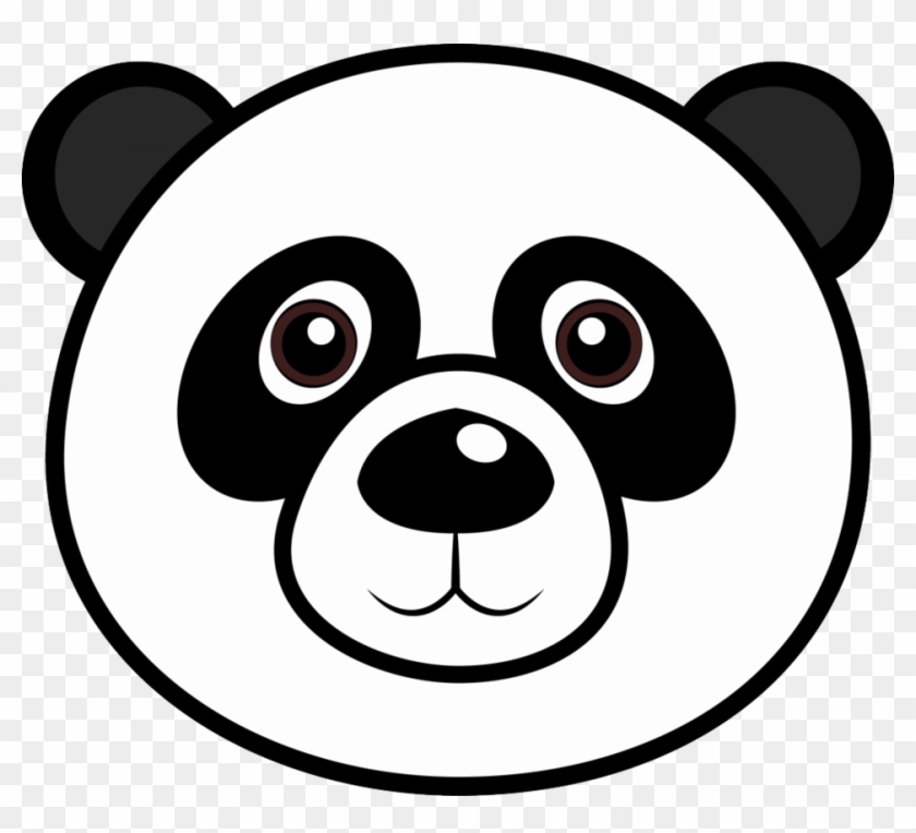 Clip Art Free Library Collection Of Black And White - Dibujos Faciles De Osos  Pandas, HD Png Download - 962x830(#922211) - PngFind