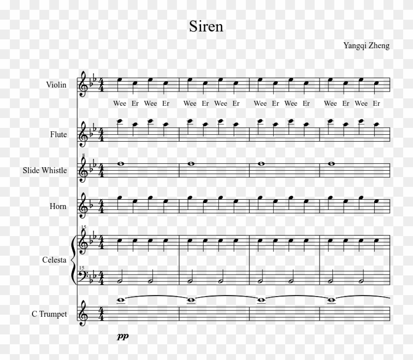Siren Sheet Music Composed By Yangqi Zheng 1 Of 6 Pages Sound Of Silence Tenor Sax Sheet Music Hd Png Download 827x1169 924051 Pngfind