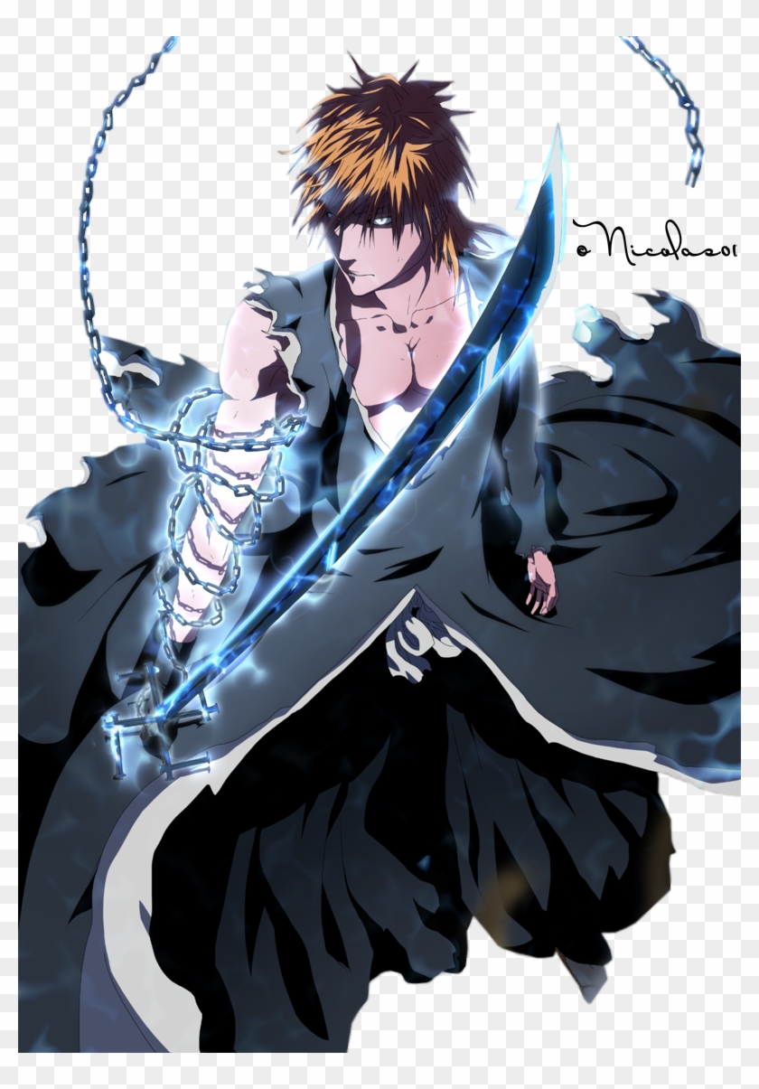 Bleach Bleach Wallpaper Ichigo Final Getsuga Tenshou Hd Png Download 800x1125 Pngfind