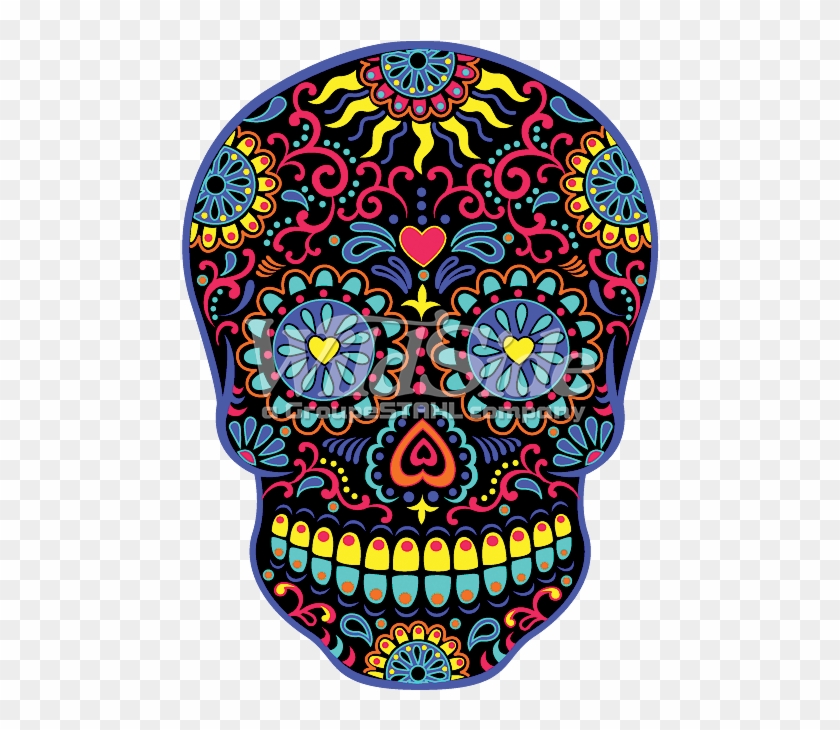 Black Sugar Skull - Sugar Skull Neon Sign, HD Png Download - 675x675