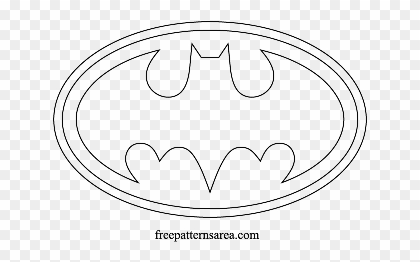 Batman Logo Outline SVG