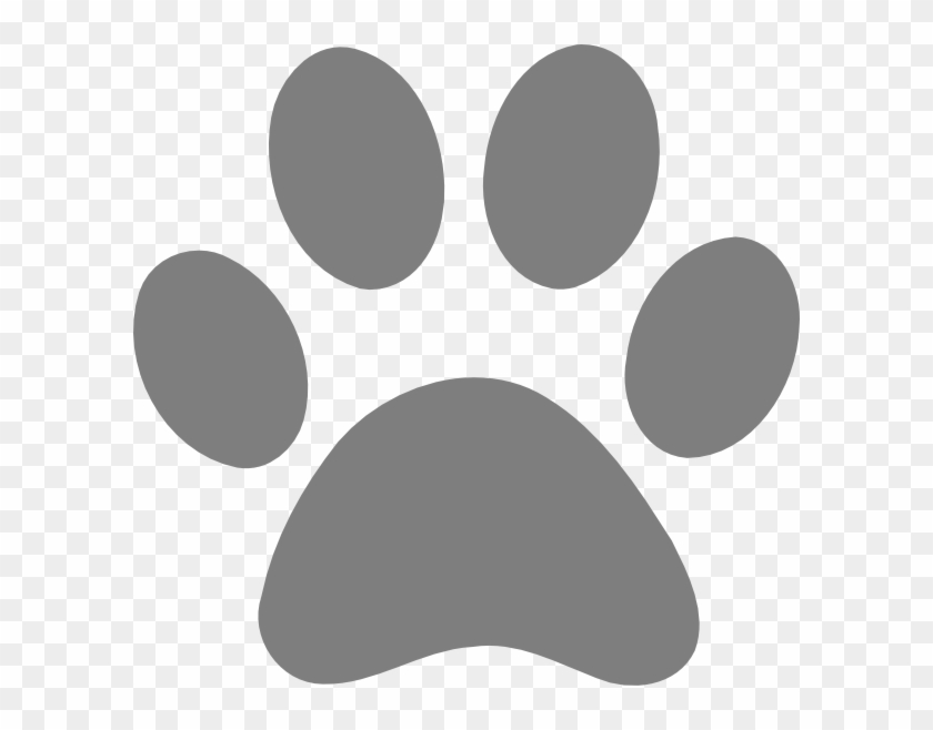 Paw Png - Grey Paw Print Clip Art, Transparent Png - 600x578(#976597