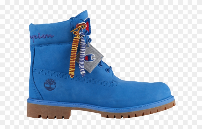 champion timberland blue boots