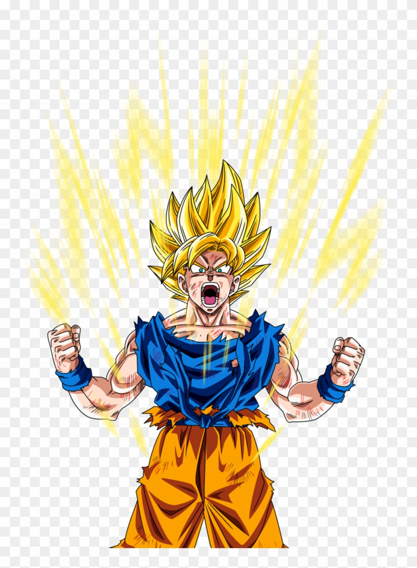 Image Goku By Maffo D F Up - Super Saiyan Goku Png, Transparent Png -  752x1063(#986420) - PngFind