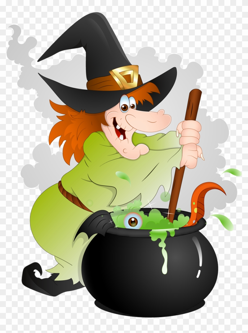 Cute Witch Clipart 32 Cartoon - Witch Halloween Clip Art, HD Png Download -  1045x1300(#996899) - PngFind